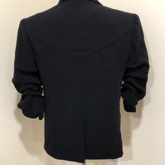 Cinq A Sept Altered Dani Fringe Blazer Size 4 Black - Picture 6 of 13